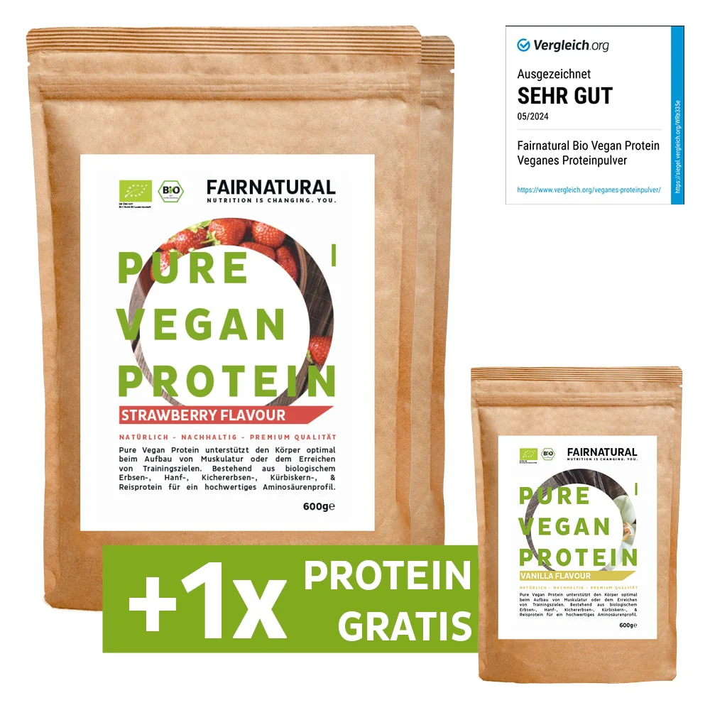 fairnatural Bio Vegan Protein 2+1 Gratis Bundle